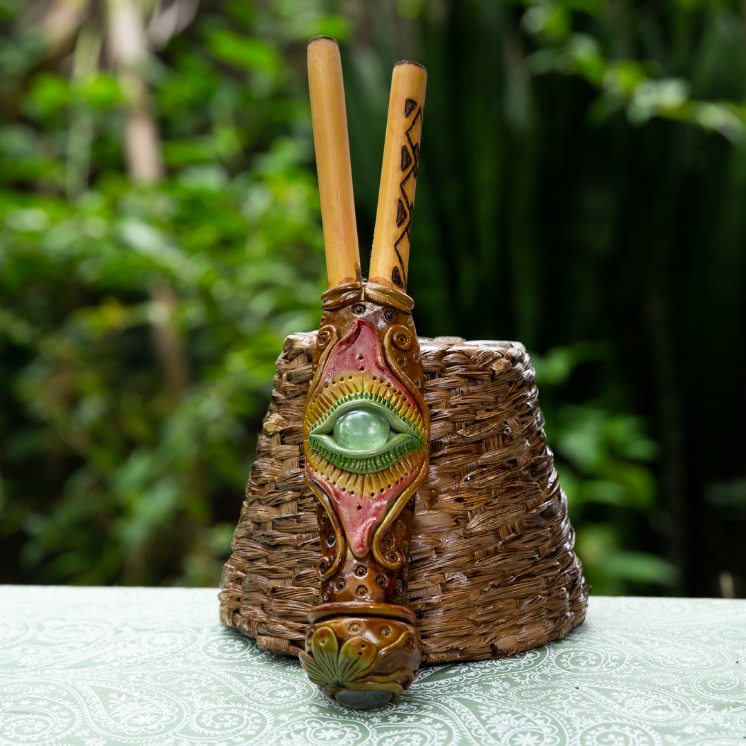 Kuripe com Porta Rapé - Olho da Mata